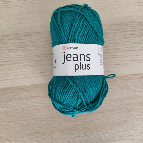 włóczka ciemny zielony yarnArt jeans plus